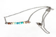 Banded Turquoise Bar Necklace - Fierce Lynx Designs
