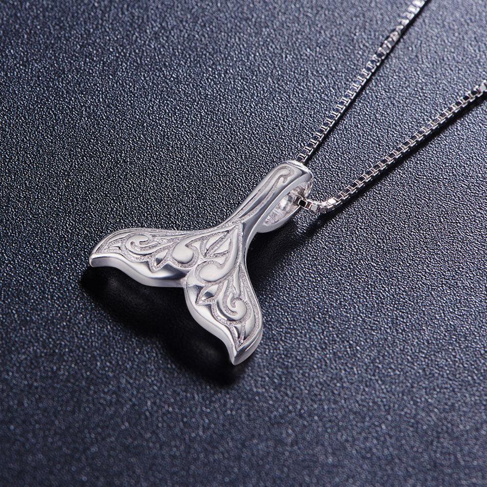 Sterling Silver Whale Tail Necklace - Fierce Lynx Designs