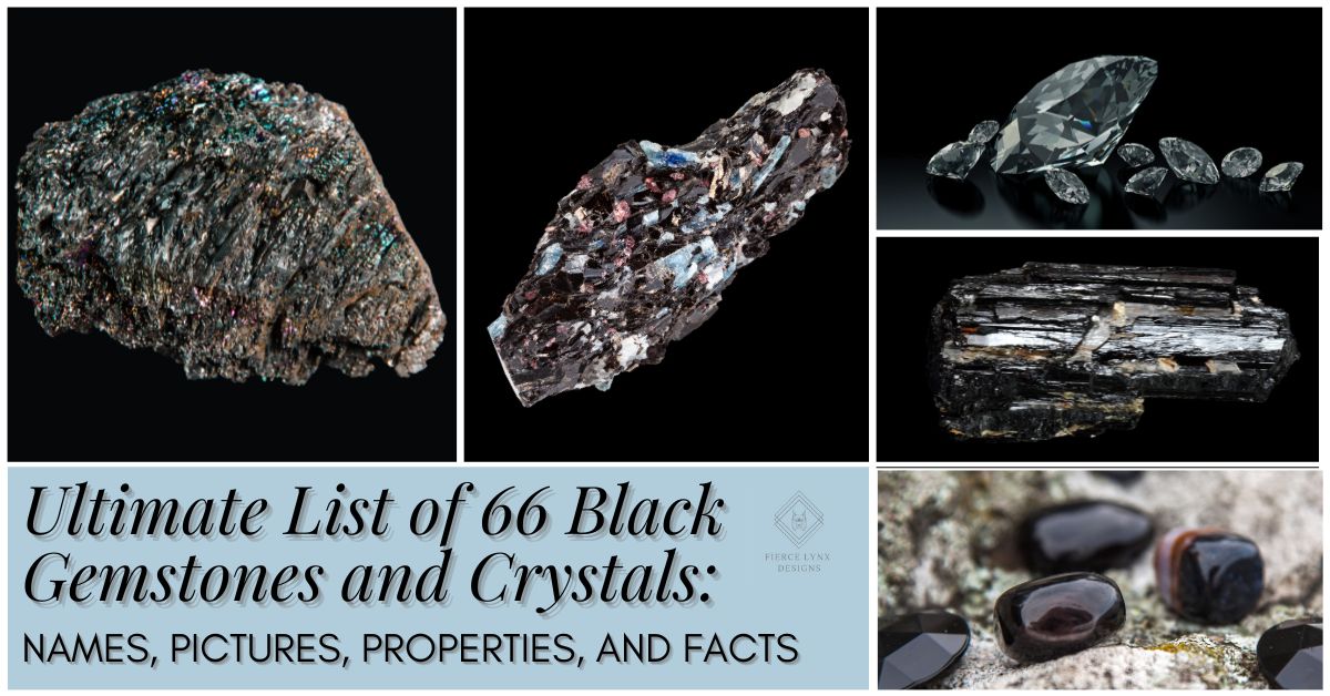 black gemstone and crystal names and properties