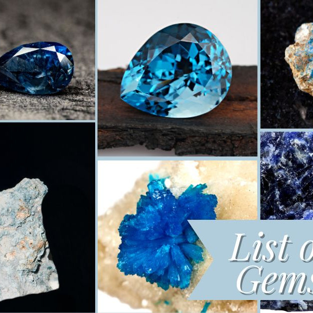 List of popular blue gemstones for jewelry and collections