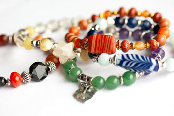 Petal & Stone - Birth Month Flower Bracelet Collection