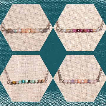 Gemstone Bar Necklace Collection