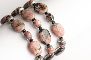 Rhodonite Rescue bracelet by Fierce Lynx Designs handmade gemstone jewelry