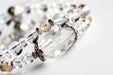 Biotite and crystal quartz bracelet set handmade in New Brunswick Canada