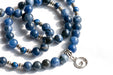 Handmade sodalite and lapis lazuli mala wrap bracelet