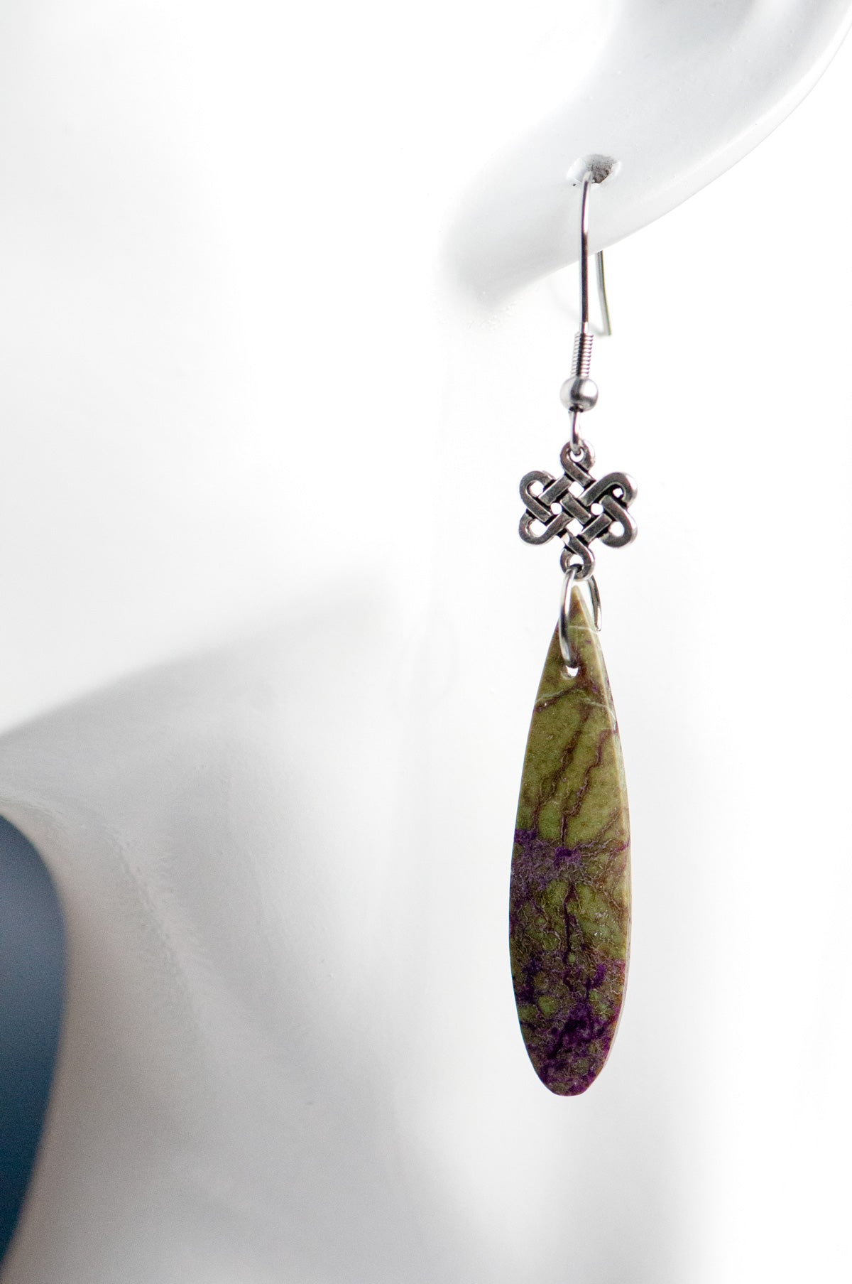 Atlantisite eternity drop earrings Handmade in New Brunswick Canada
