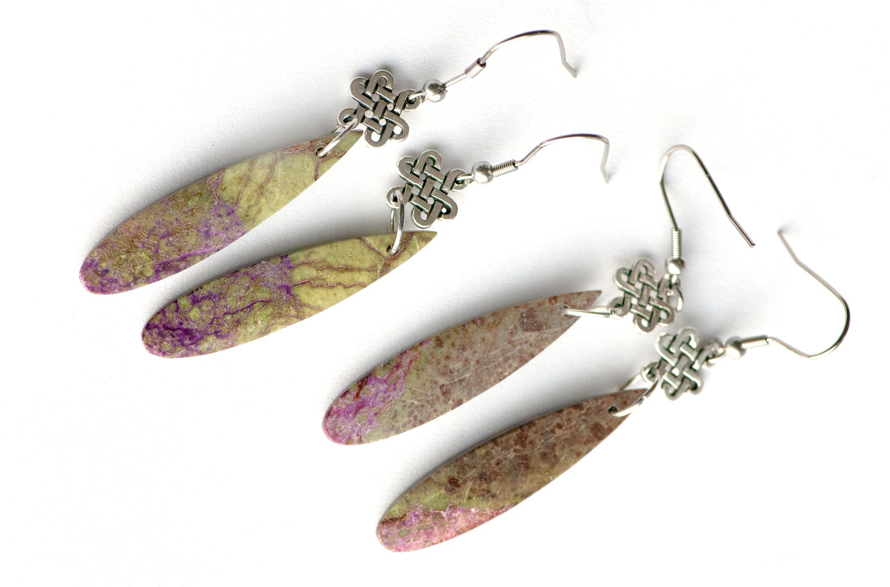 Atlantisite eternity earrings handmade in Canada