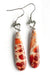 Red Bend Jasper Earrings with Silver-Plated Vine Hearts - Fierce Lynx Designs