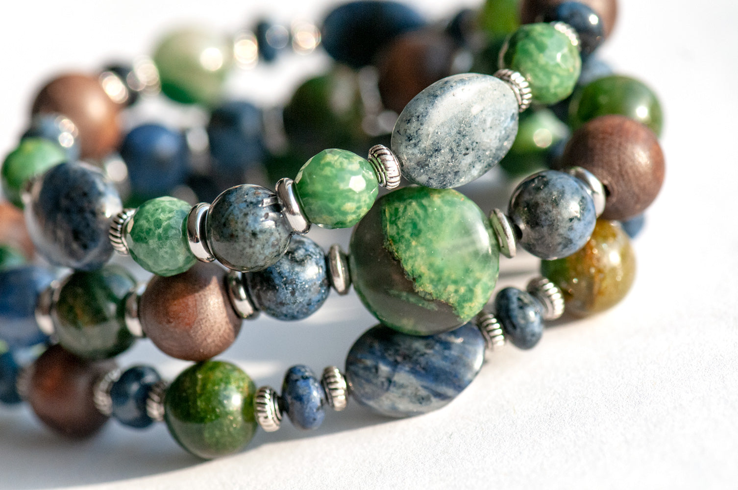 Sustainable Lynx gemstone bracelet set handmade in New Brunswick from ethically sourced gemstones