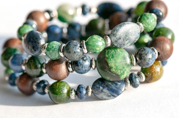 Sustainable Lynx gemstone bracelet set handmade in New Brunswick from ethically sourced gemstones