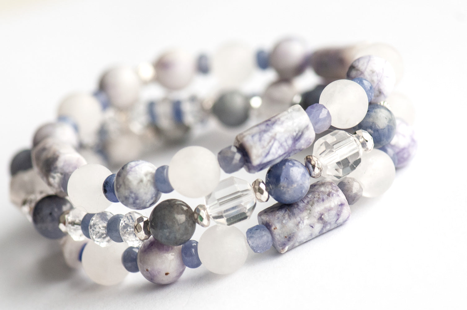 Sterling Silver Bead and faceted Tanzanite Crystal Bracelet (adjustable) |  eBay