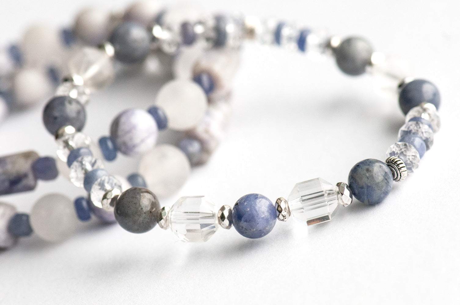 Tanzanite and Crystal Quartz bracelet handmade in Canada