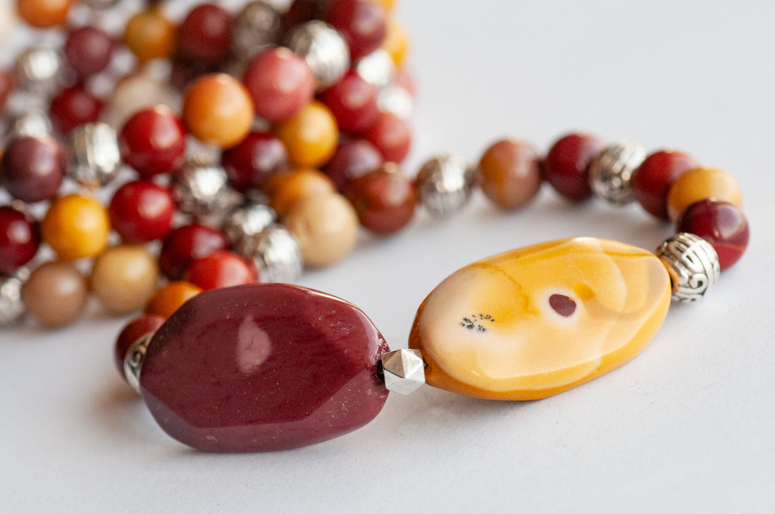 Mookaite Jasper stackable bracelet