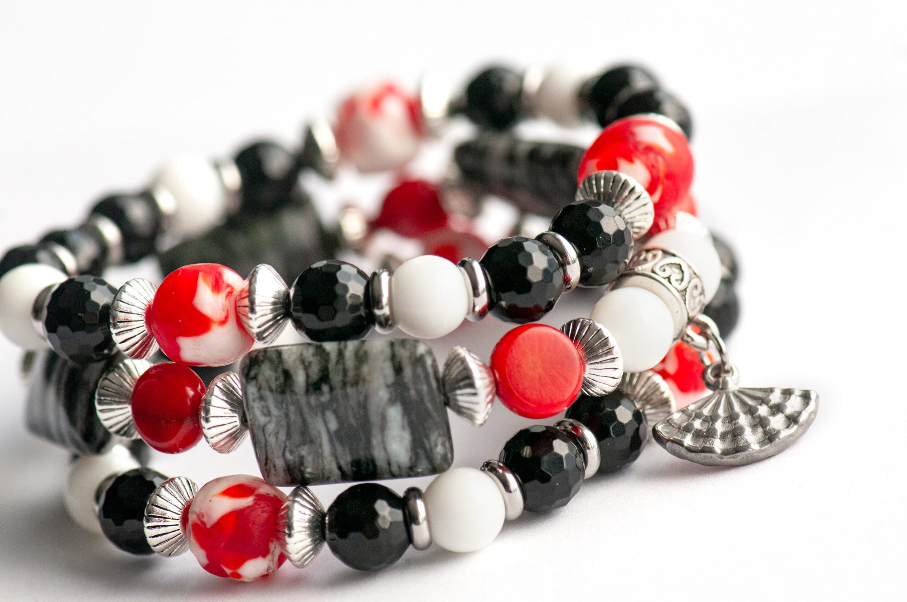 Flamenco themed bracelet set handmade in canada