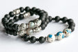 Close-up of K2 Stone beads in the Fierce Fortitude focal bracelet.