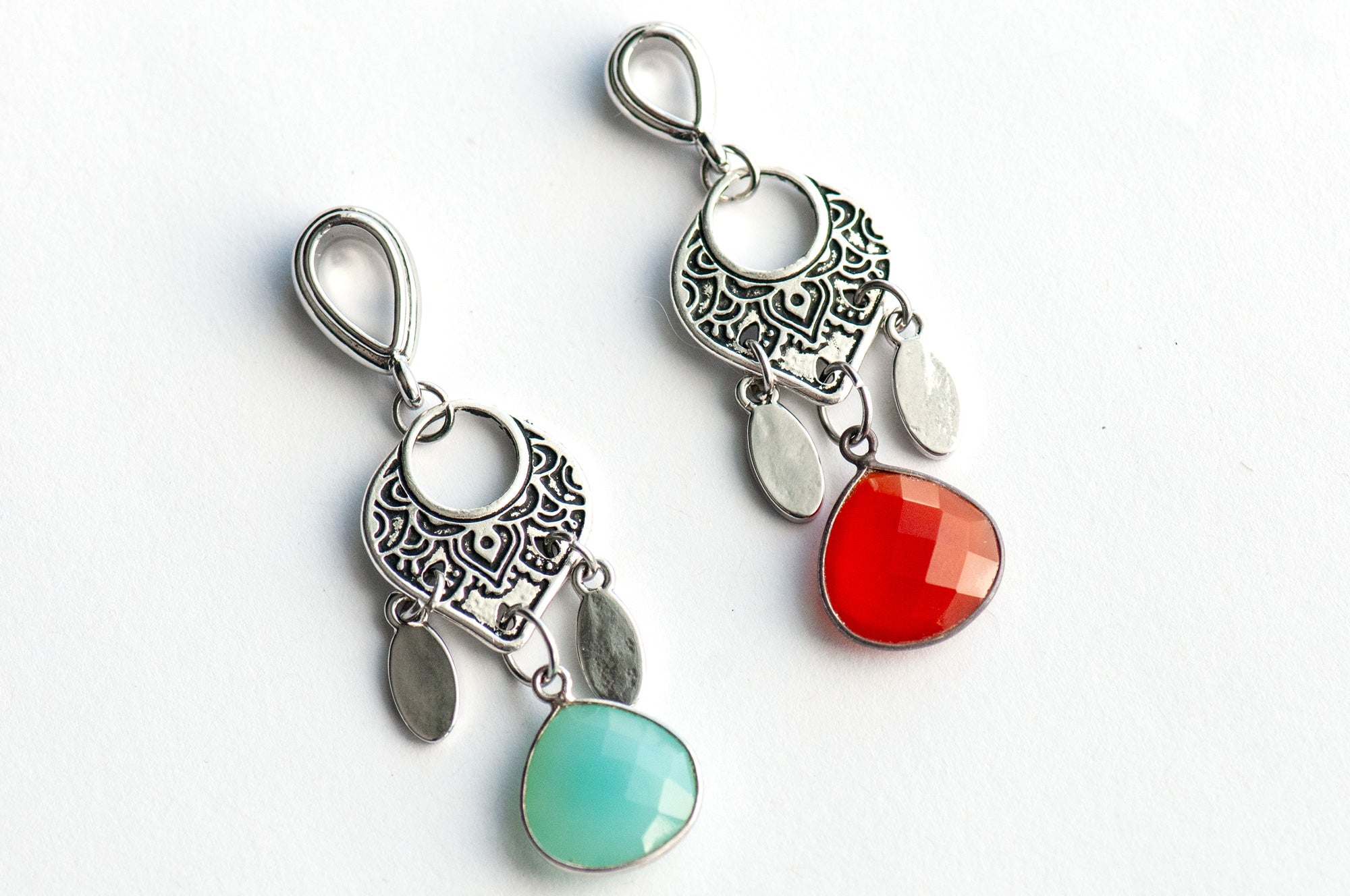 Temple Lynx Pendant - Blue Chalcedony or Carnelian