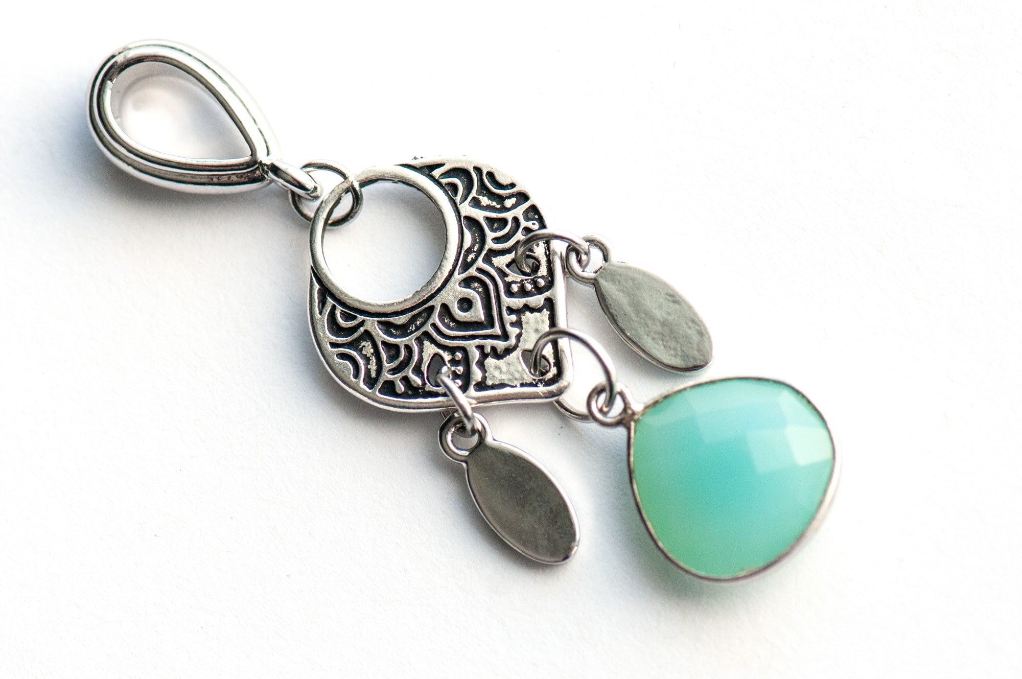 Temple Lynx Pendant - Blue Chalcedony or Carnelian