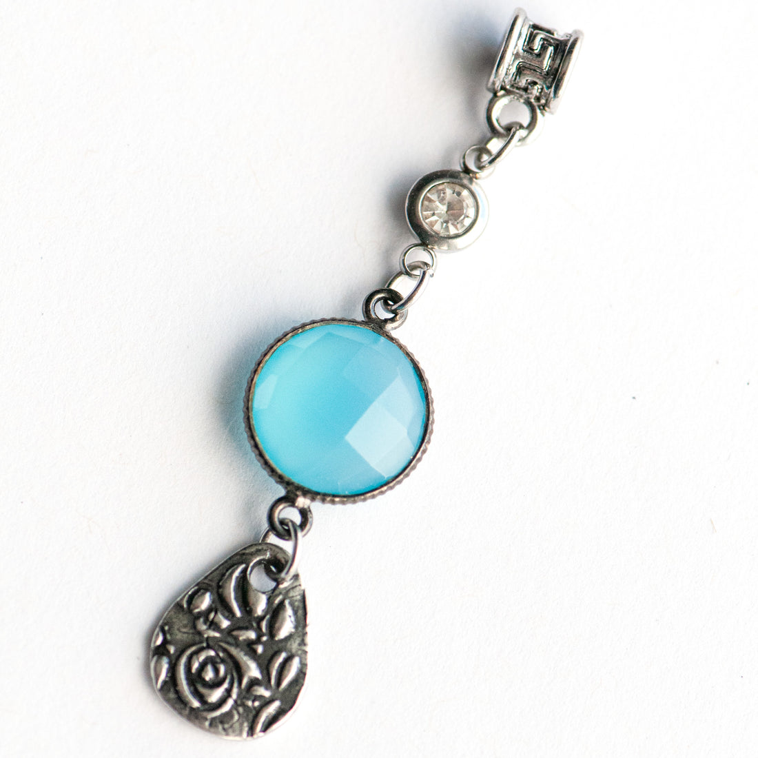 Aegean Lynx - Santorini Blue Chalcedony Pendant