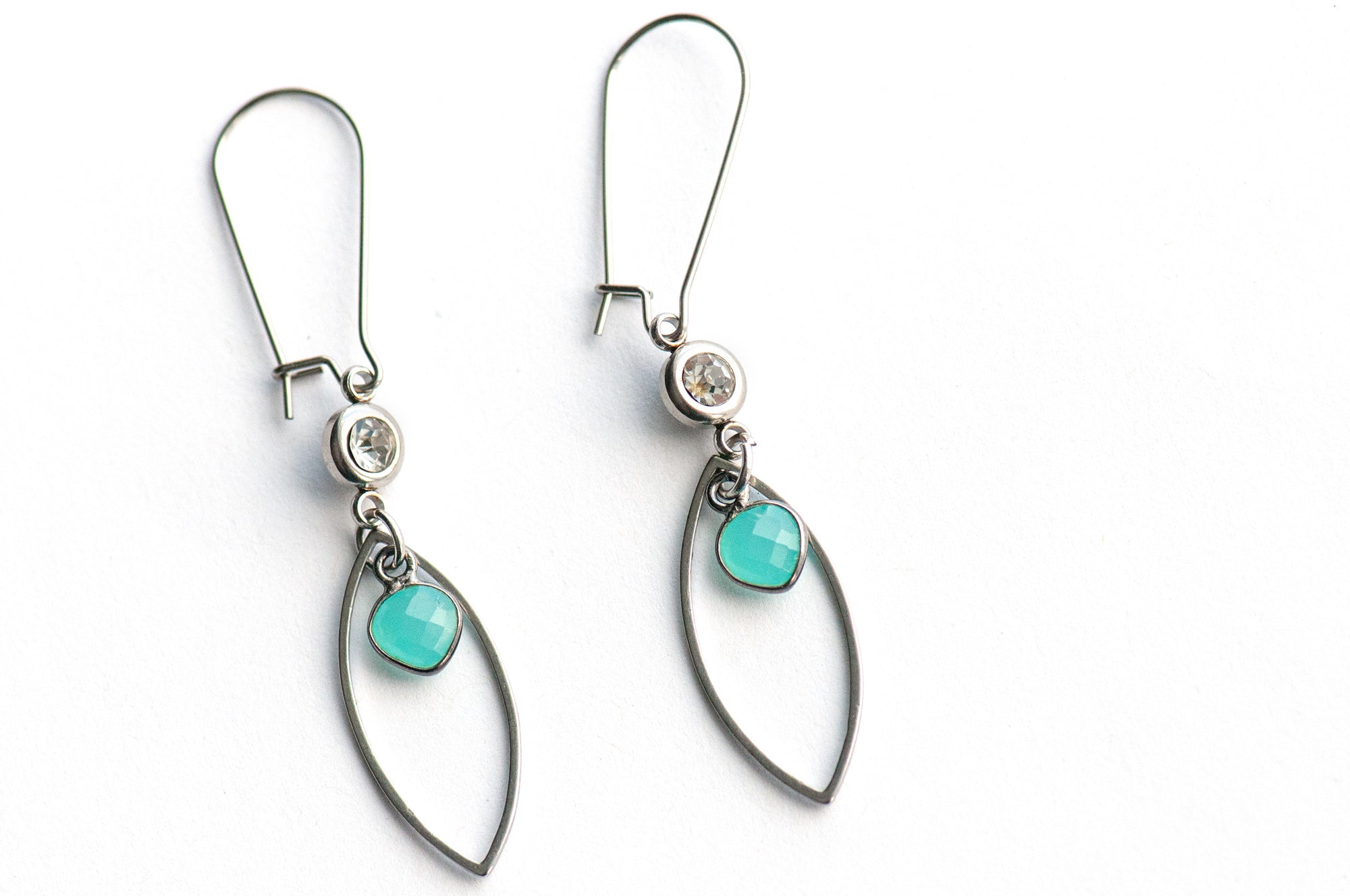 Tidal Mist - Blue Chalcedony Earrings