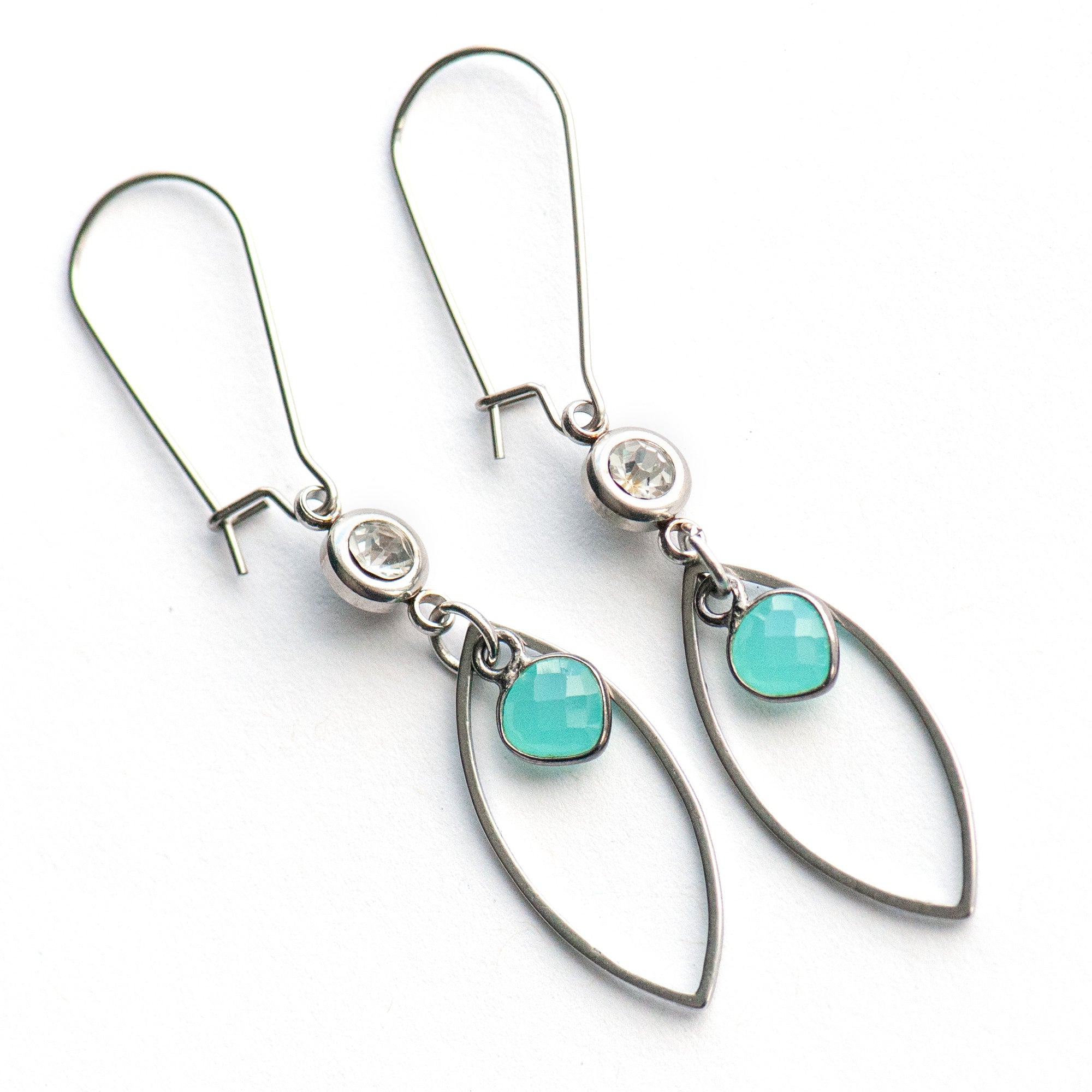 Tidal Mist - Blue Chalcedony Earrings