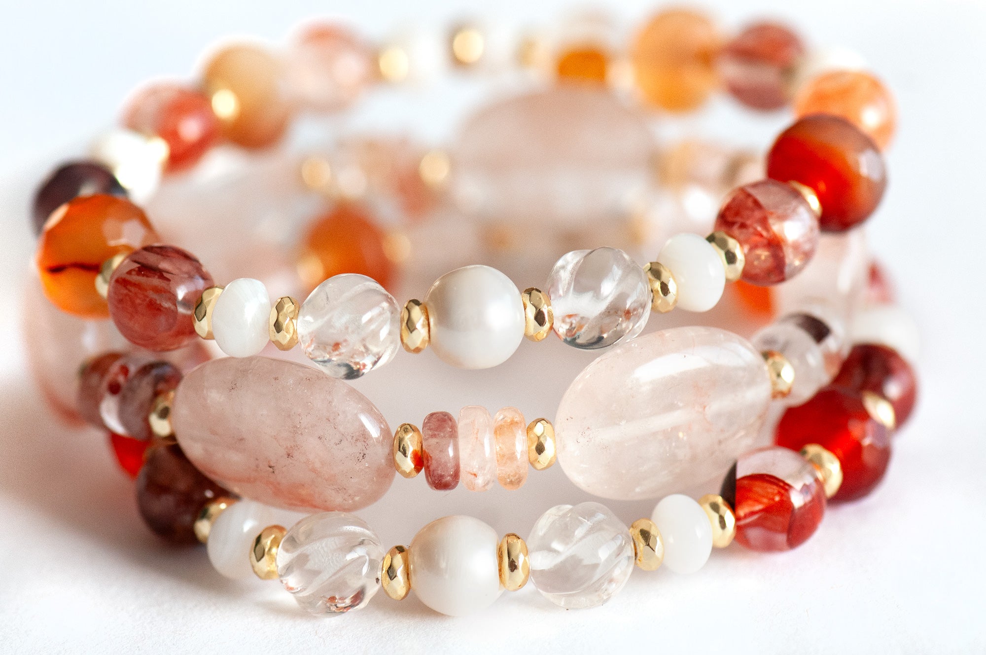 Handcrafted Aphrodite Bracelet Set inspired by the Greek goddess of love and beauty.