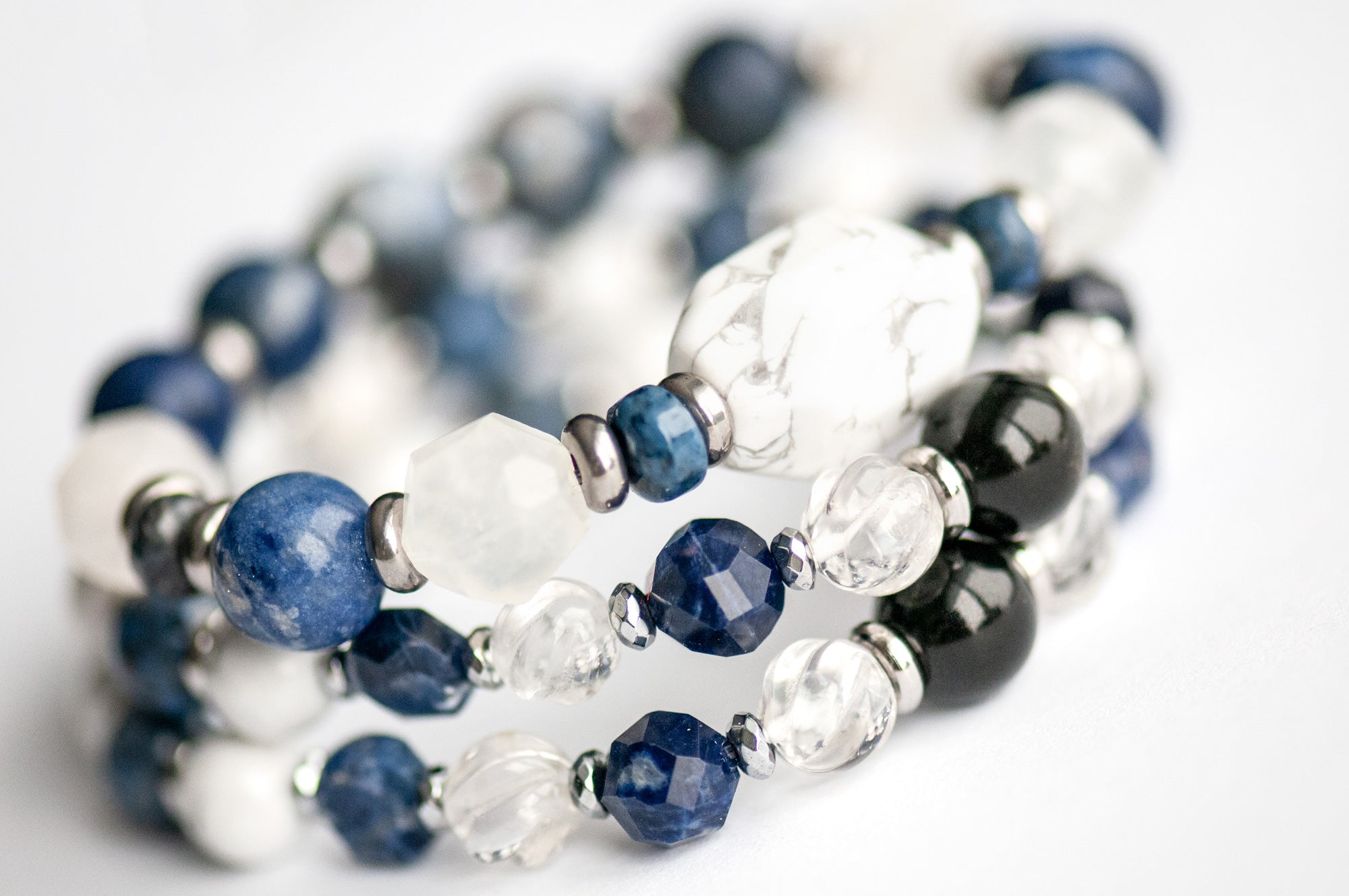 Elegant handmade jewelry featuring Neoclassical-inspired gemstones