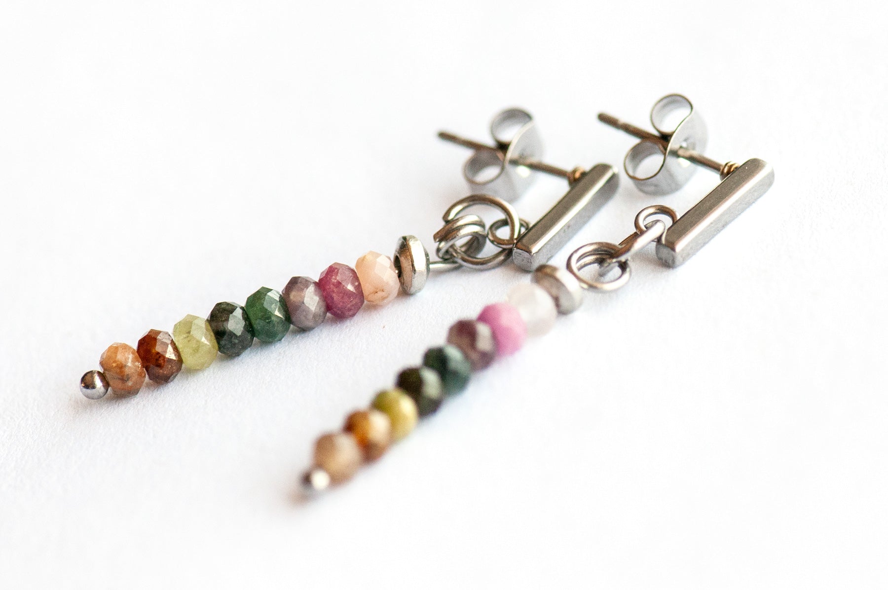 Spectrum Spark – Tourmaline Rainbow Earrings