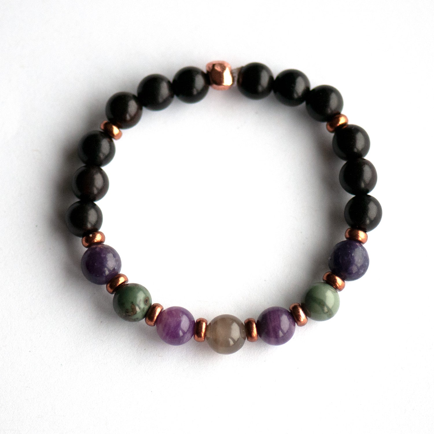 Fierce Calm Bracelet with Moonstone and Lepidolite – anti-anxiety crystal bracelet