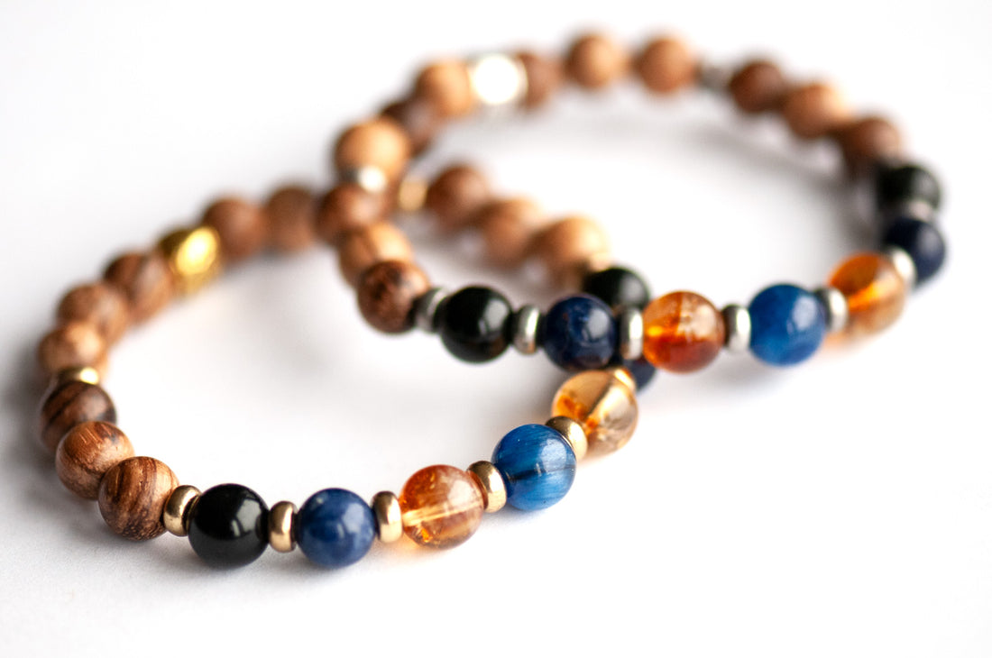 Fierce Momentum Bracelet with Kyanite and Citrine – positive energy crystal bracelet