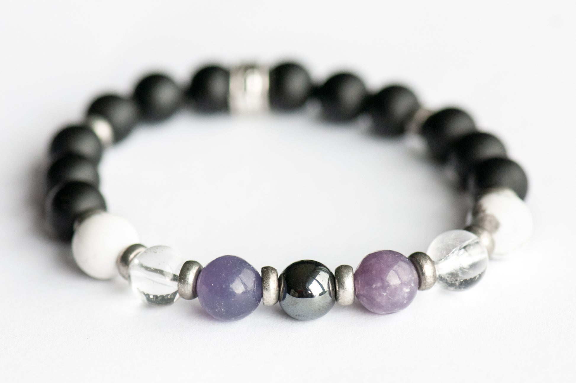 Handmade Fierce Slumber crystal bracelet for relaxation and better sleep – Fierce Lynx Designs