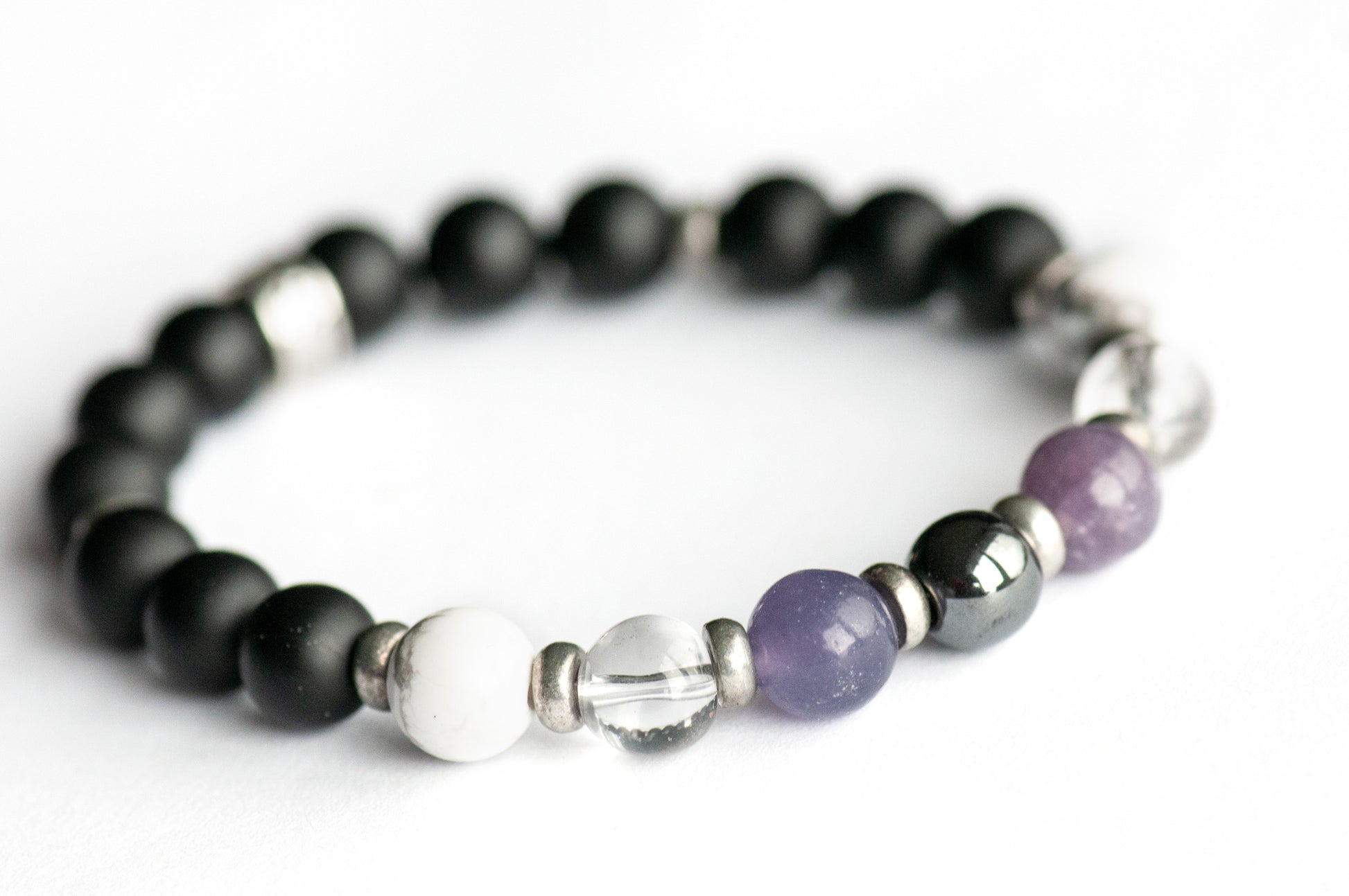 Handmade Fierce Slumber crystal bracelet for relaxation and better sleep – Fierce Lynx Designs