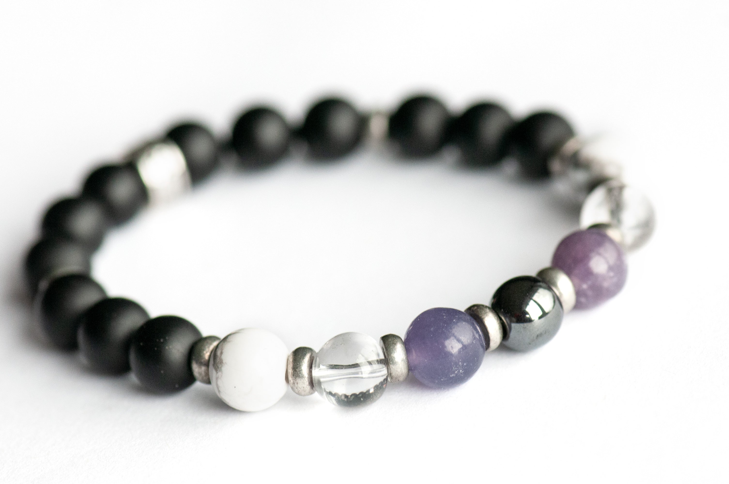 Handmade Fierce Slumber crystal bracelet for relaxation and better sleep – Fierce Lynx Designs
