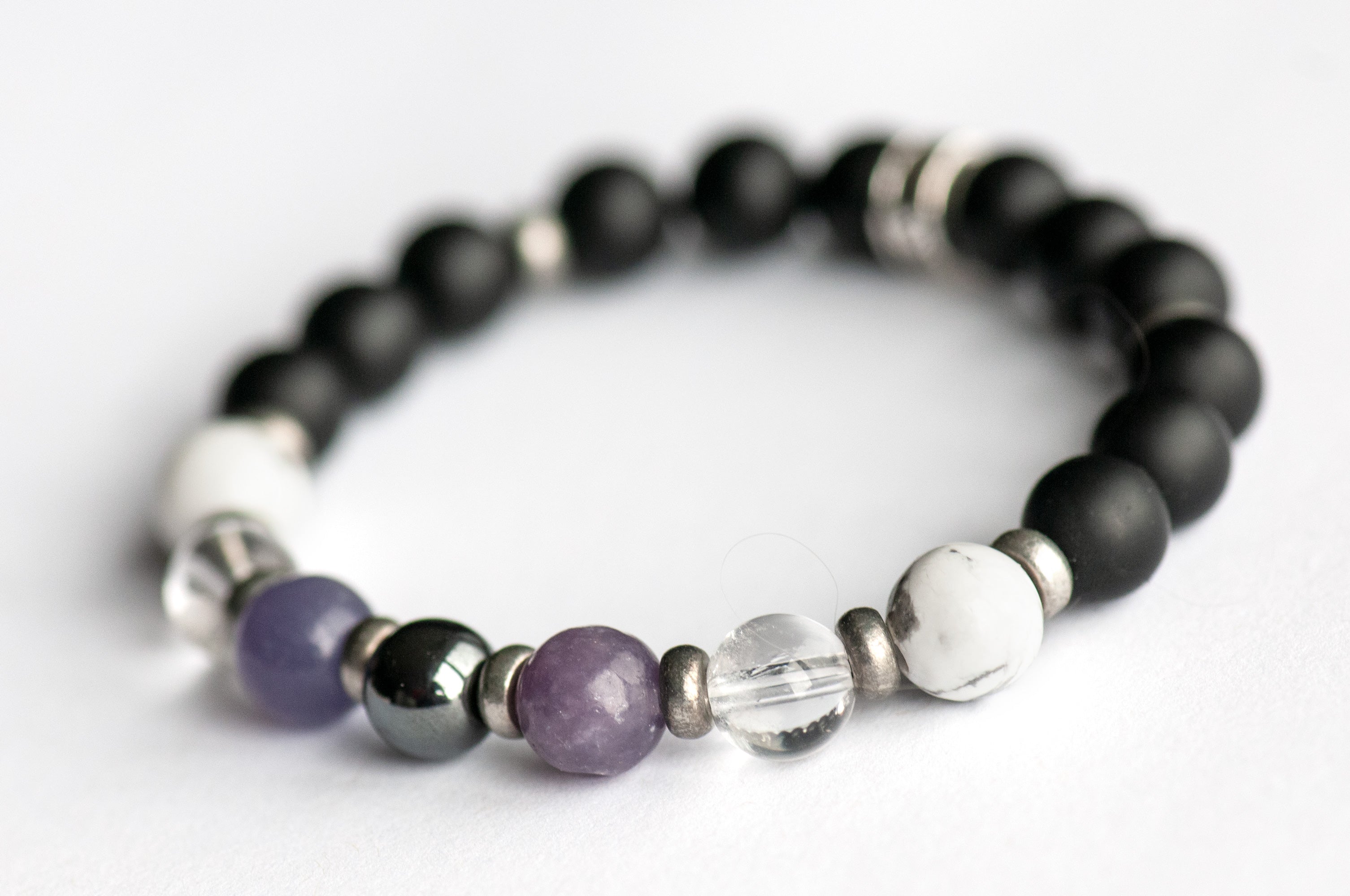 Handmade Fierce Slumber crystal bracelet for relaxation and better sleep – Fierce Lynx Designs