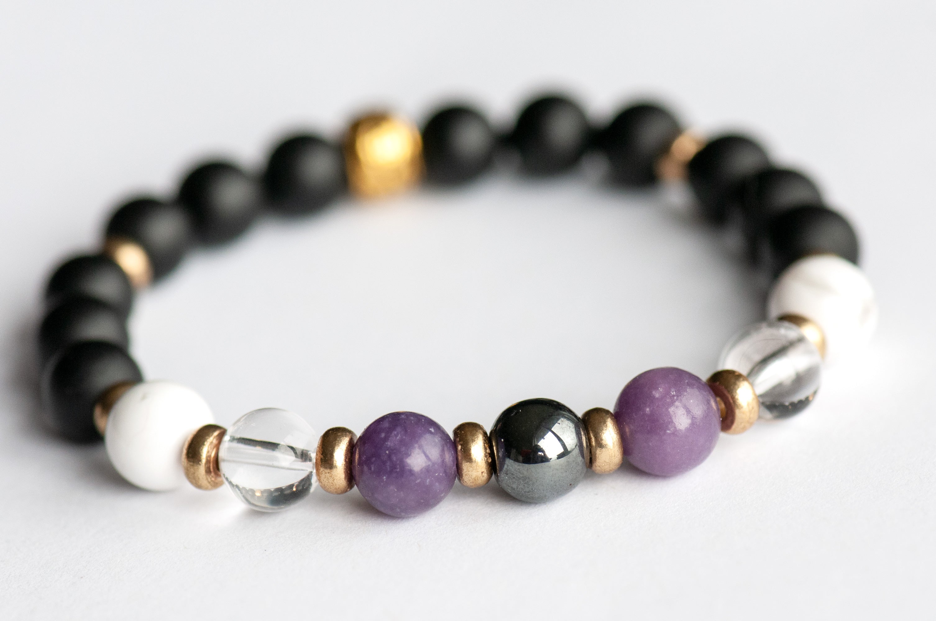 Handmade Fierce Slumber crystal bracelet for relaxation and better sleep – Fierce Lynx Designs