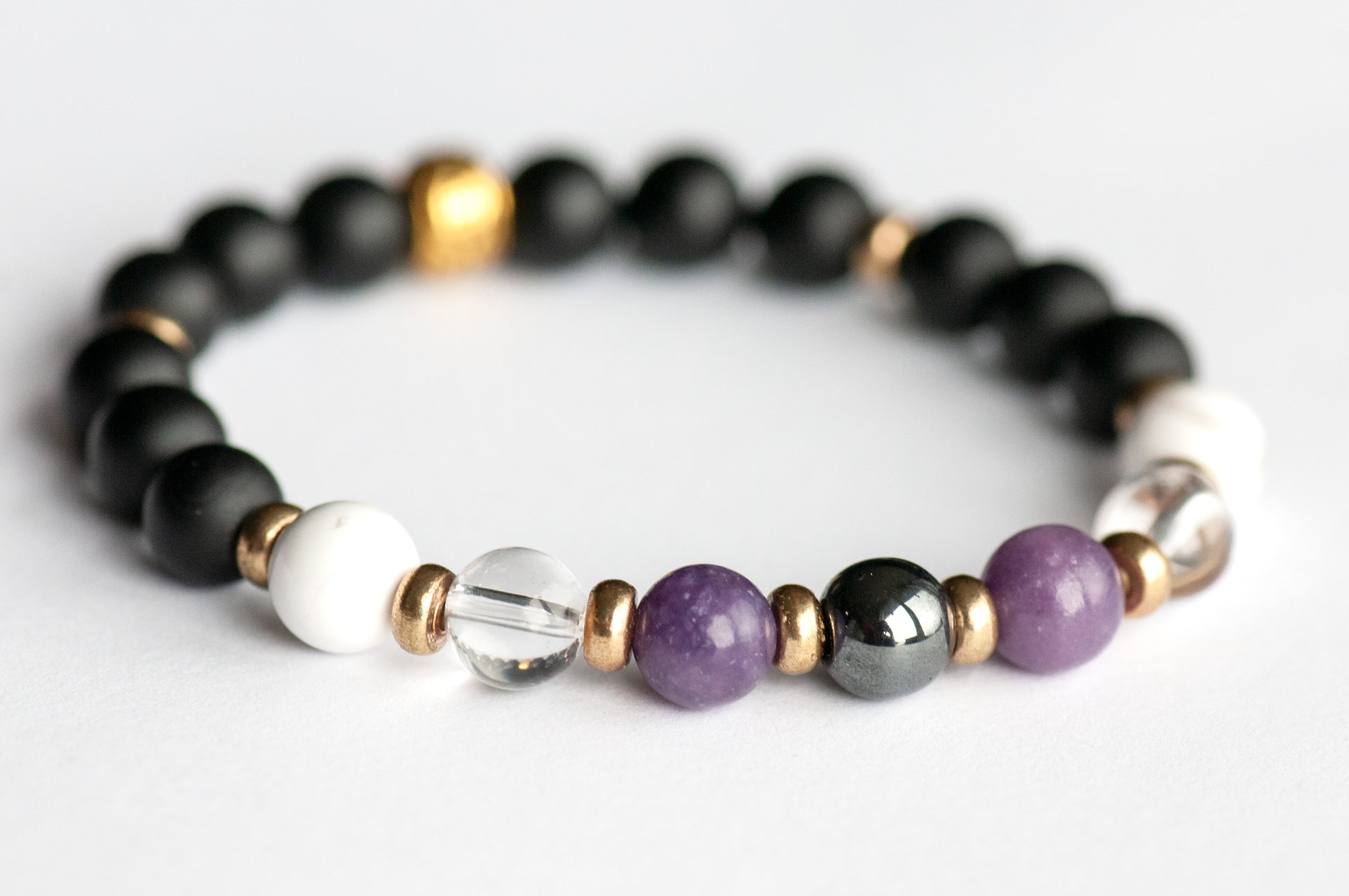 Handmade Fierce Slumber crystal bracelet for relaxation and better sleep – Fierce Lynx Designs