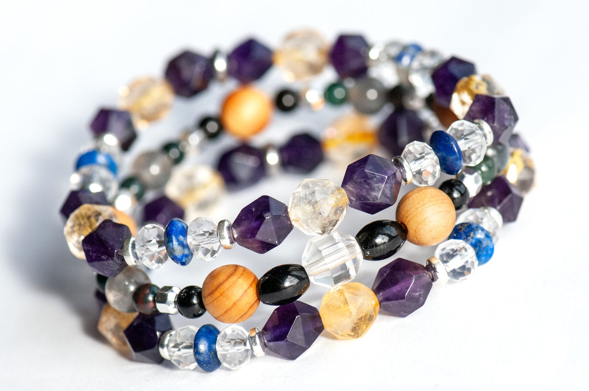 Winter Solstice bracelet stack handmade in New Brunswick, Canada