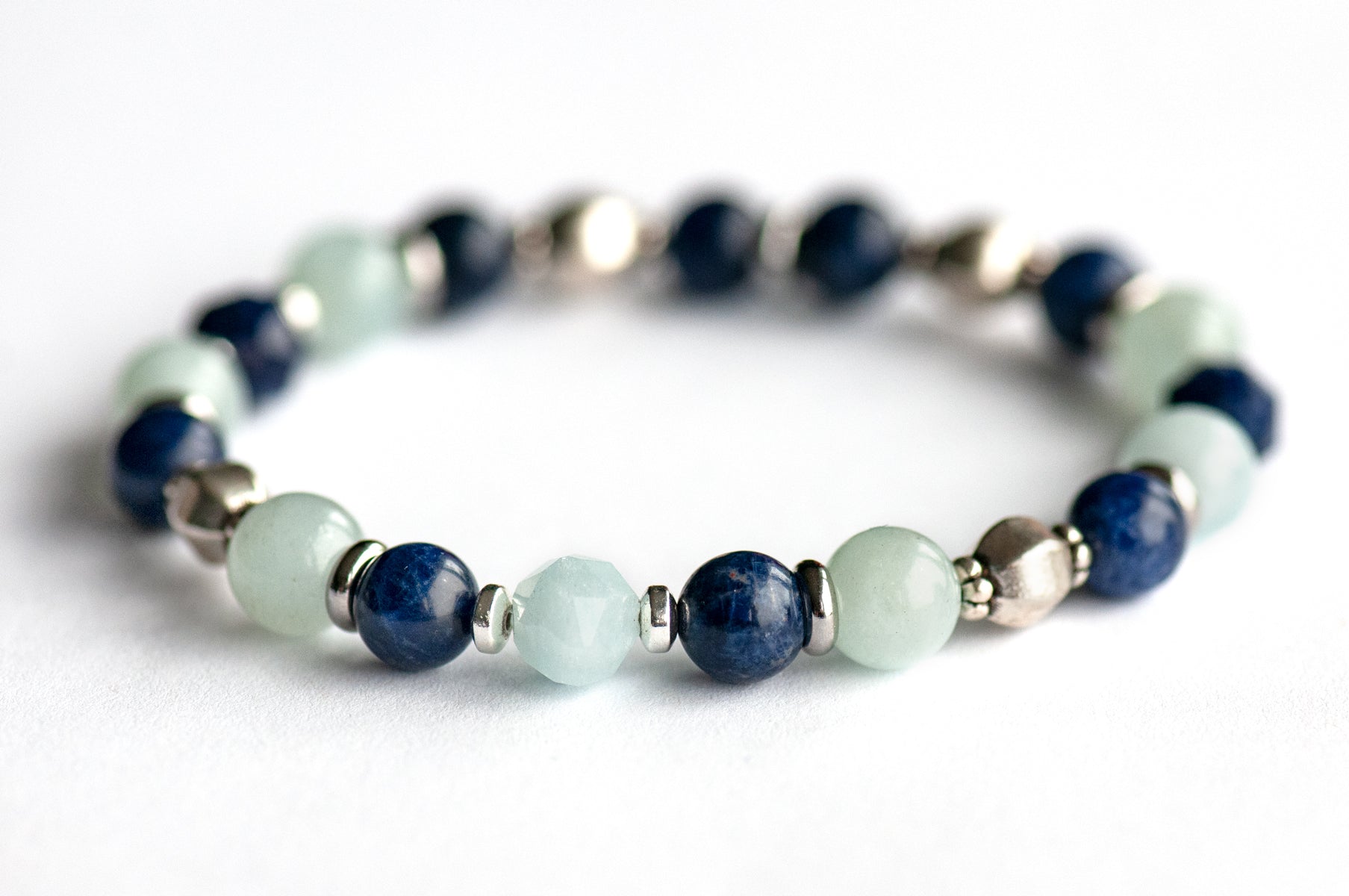 Larkspur — July Birth Flower Bracelet Set