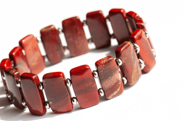 Apple Jasper gemstone cuff bracelet