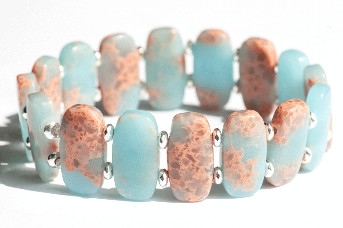 Coral Seas Impression Jasper Cuff Bracelet