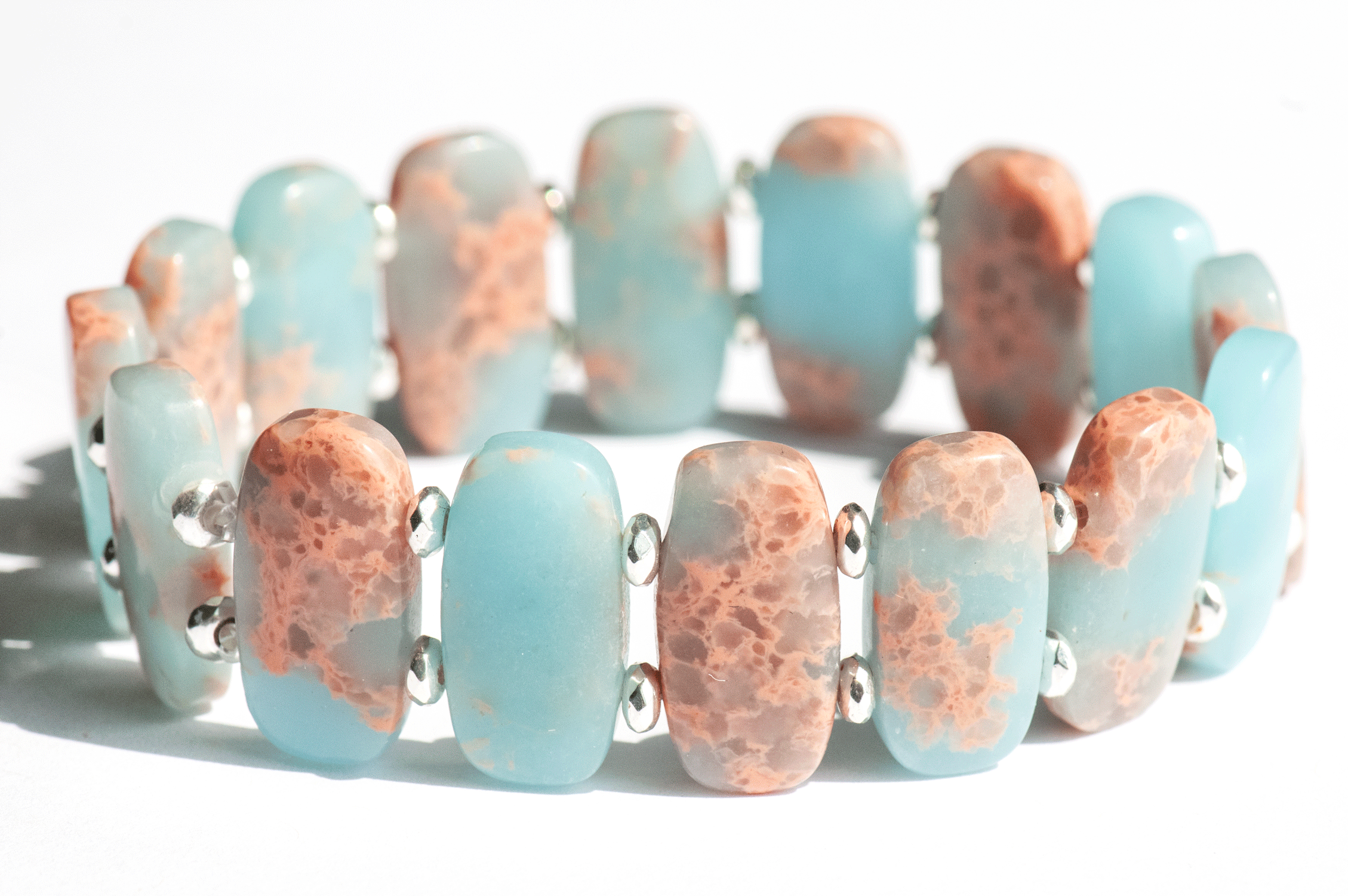 Coral Seas Impression Jasper Cuff Bracelet
