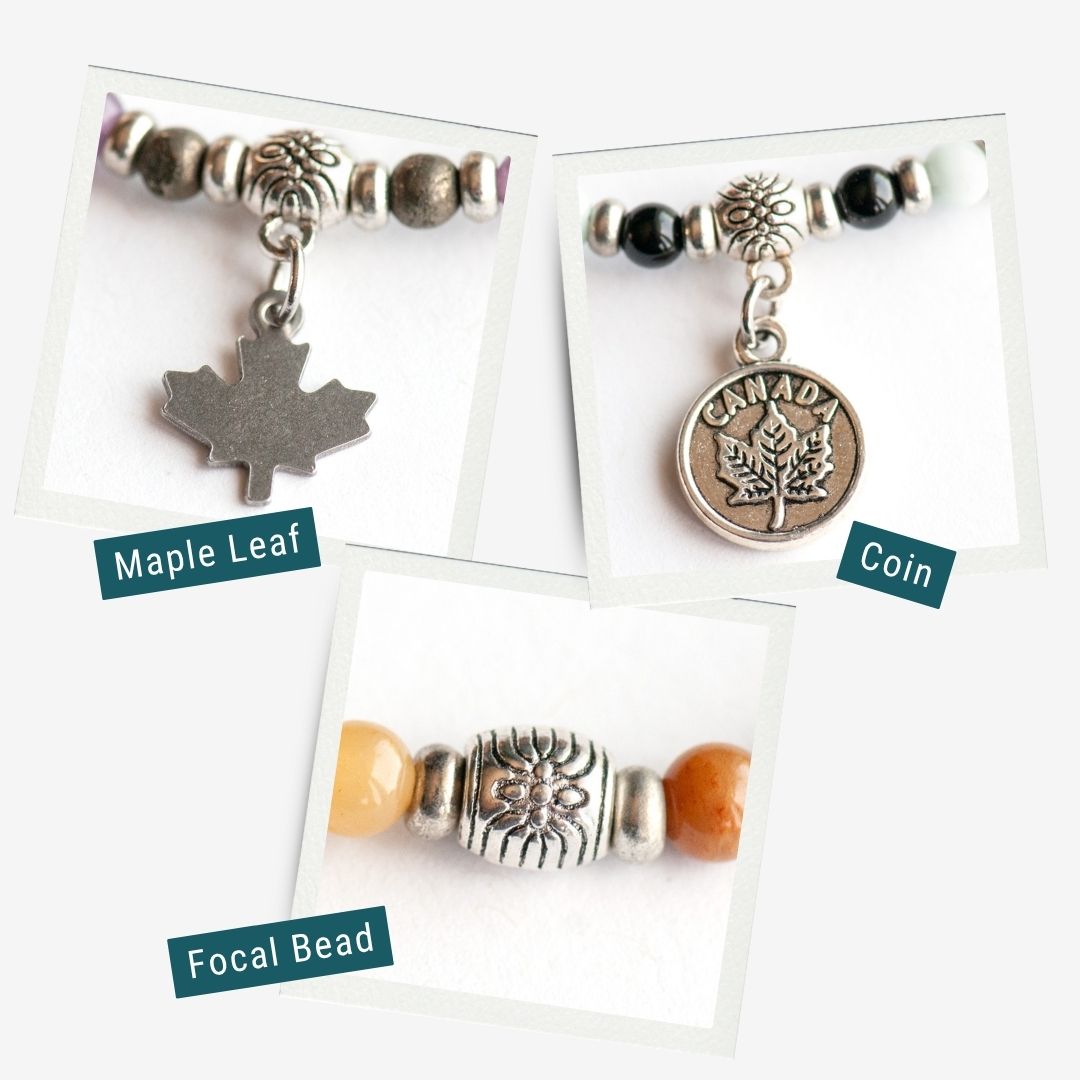 You choose - Maple Leaf Charm, Penny Charm, or focal bead. 