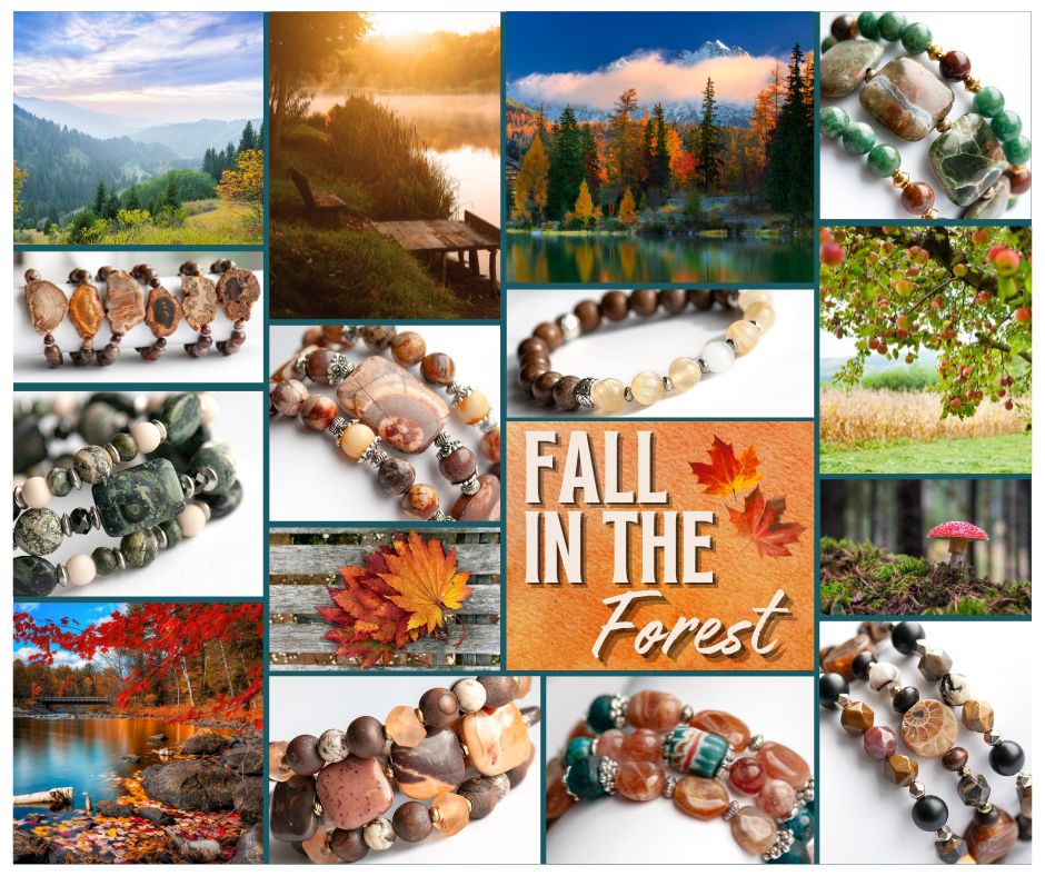 Fall in the Forest Handmade gemstone jewelry collection