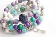 Unstoppable Lynx limited edition gemstone bracelet set in purple white and blue
