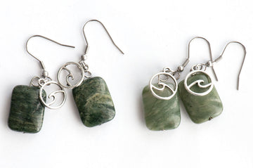 Seaweed Quartz Earrings - Fierce Lynx Designs