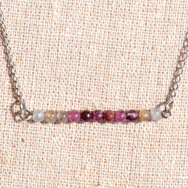 Handmade ombre ruby necklace, july birthstone necklace