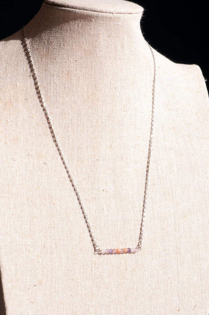 60 cm total necklace length handmade quartz necklace