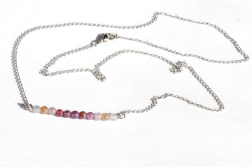 Dainty ruby necklace july birthstone handmade in canada