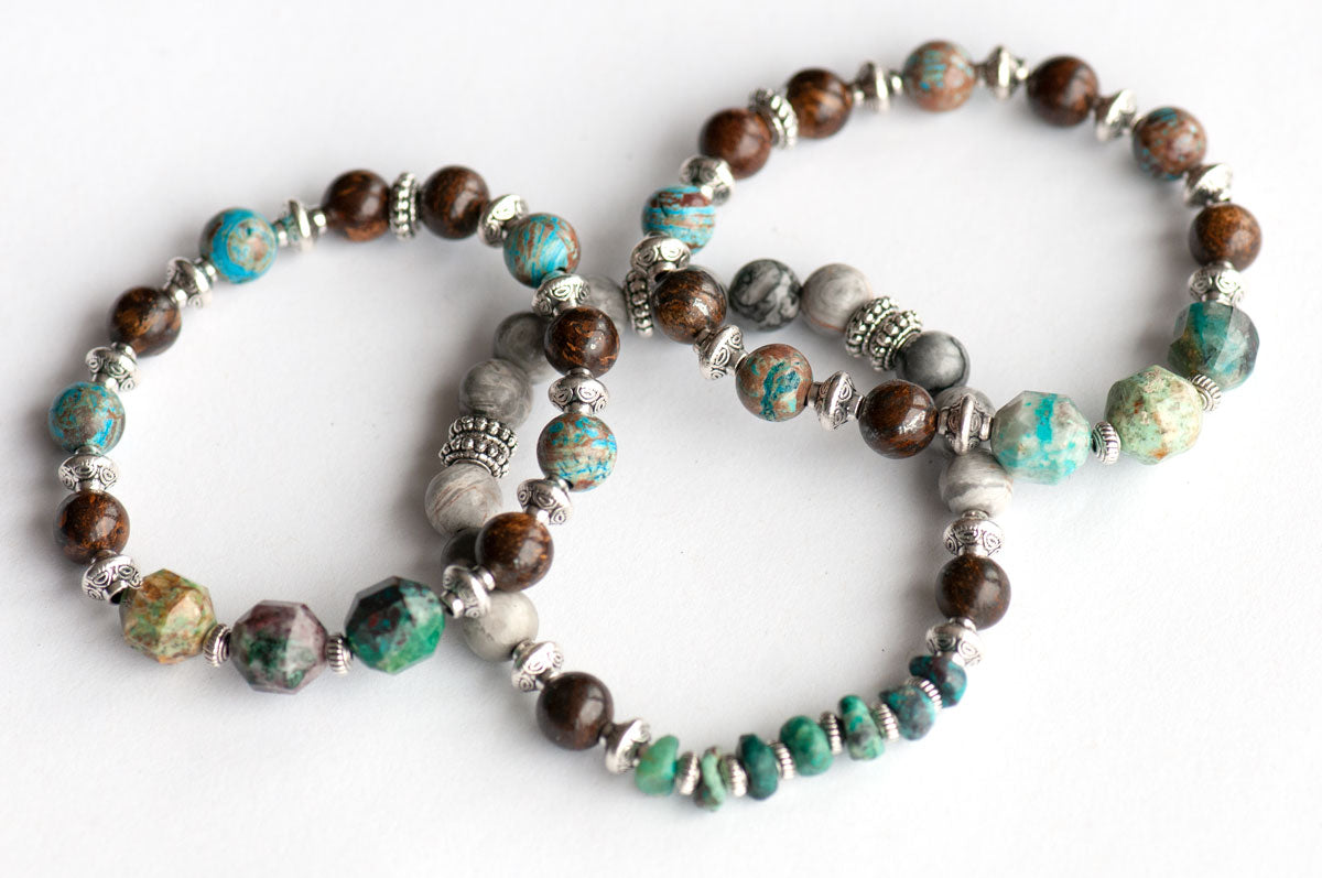 Empowered Lynx - Gemstone Bracelet Set - Fierce Lynx Designs