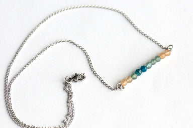 Banded Apatite Bar Necklace - Fierce Lynx Designs