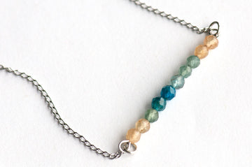 Banded Apatite Bar Necklace - Fierce Lynx Designs